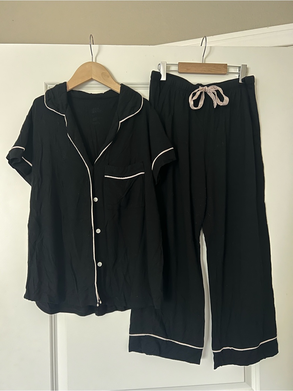 Stars Above Black Pajama Set